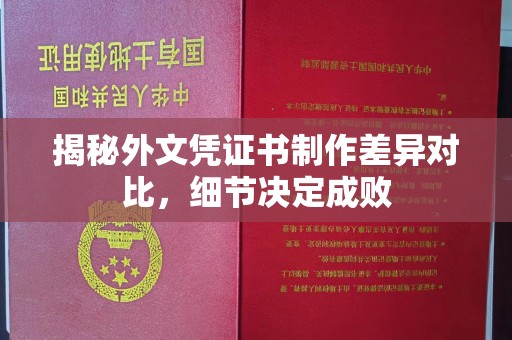 东丰揭秘外文凭证书制作差异对比，细节决定成败