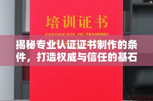 东丰揭秘专业认证证书制作的条件，打造权威与信任的基石