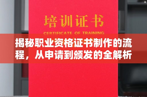 东丰揭秘职业资格证书制作的流程，从申请到颁发的全解析