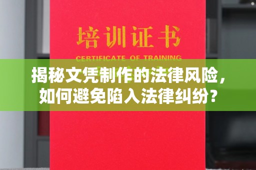 东丰揭秘文凭制作的法律风险，如何避免陷入法律纠纷？