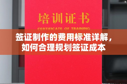东丰签证制作的费用标准详解，如何合理规划签证成本